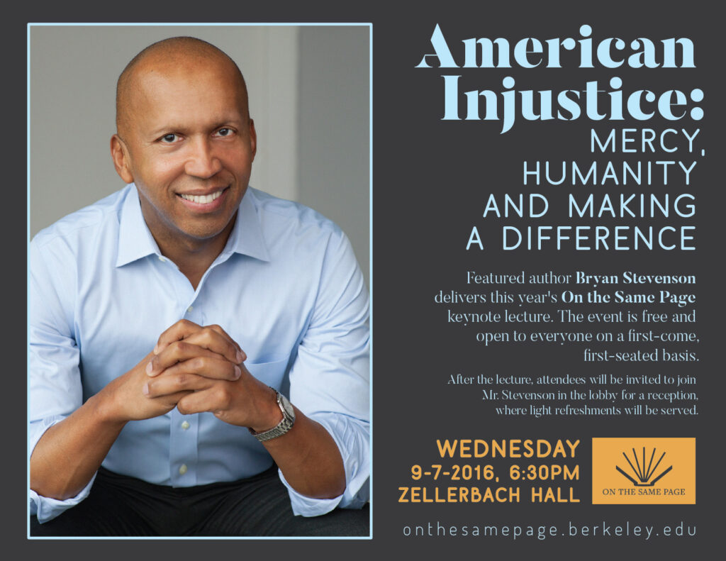 Poster for Bryan Stevenson keynote