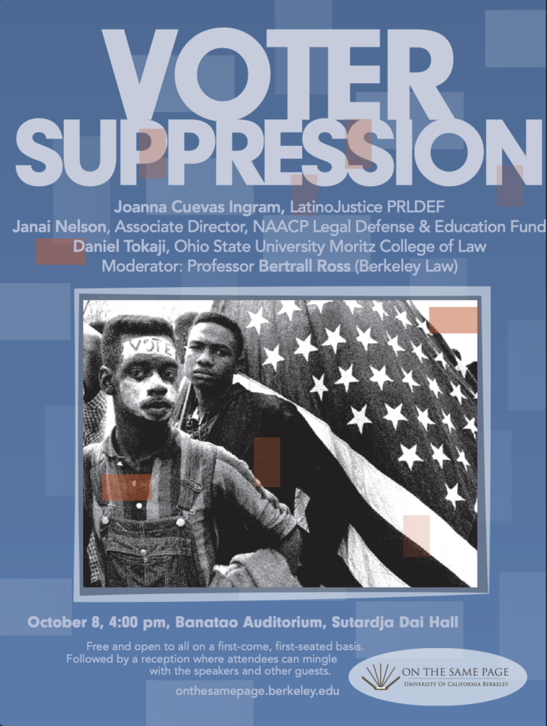 Poster for Voter Suppression event