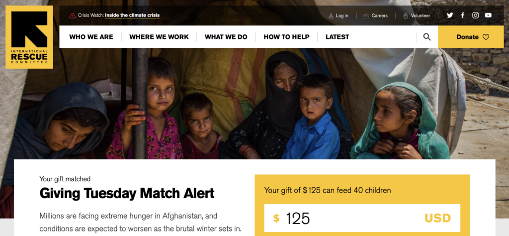 International Rescue Center website