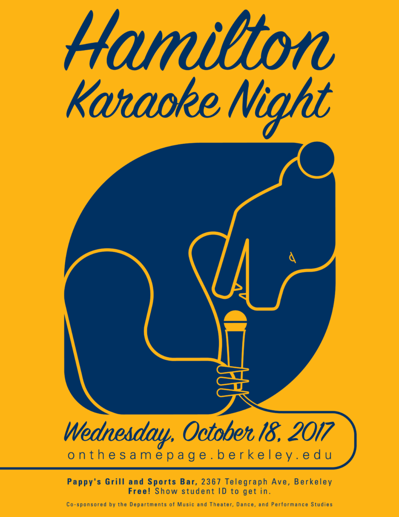 Poster for Hamilton Karaoke Night