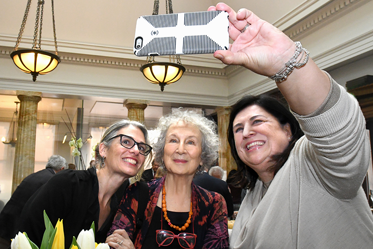 Margaret Atwood and two women