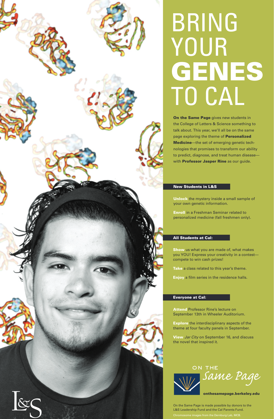Bring Your Genes to Cal Fall 2010 poster